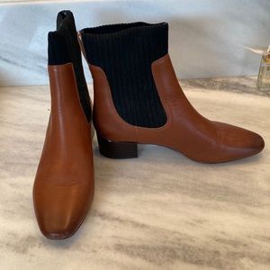 JCrew two tone booties